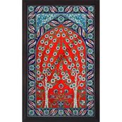 Armada Çini 60X100 Cm Ed 623 Kırmızılı Hayatağacı Çini Pano