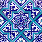 Armada Çini Ac 12 20x20 cm Selçuk Yıldız Geçme Desenli Çini Karo