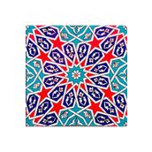 Armada Çini Ac 28 20x20 cm Geometrik Desenli İznik Kırmızı Çini Karo