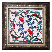 Armada Çini Ac 5 20x20 cm İznik Dönence Çiçek Desenli Çini Karo