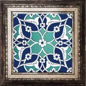 Armada Çini Ac 80 Selçuklu İznik Desen Kütahya Çini 20x20 cm Pano