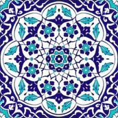 Armada Çini Ac 92 20x20 cm Osmanlı Mavi Beyaz Kütahya Çini Karo