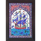 Armada Çini ED-500 40X60 Cm Osmanlı Kalyon Eldekoru Çini Pano