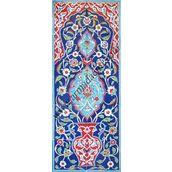 Armada Çini ED-704 40X100 Cm Kobalt Saksılı Eldekoru Çini Pano
