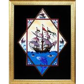 Armada Çini ED682 Yıldız Kalyon 80x100 cm Çini Pano
