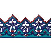 Armada Çini KS-13 Osmanlı Desenli 10x20 cm Seramik Çini Bordür