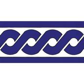 Armada Çini KS 20K 10x20 cm Kobalt Zincir Desen Seramik Çini Bordür