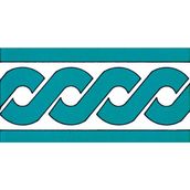 Armada Çini KS 20T 10x20 cm Turkuaz Zincir Desen Seramik Çini Bordür