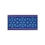 Armada Çini KS-72 10x20 cm Mavi Türkmen Yıldızı Desenli Çini Bordür