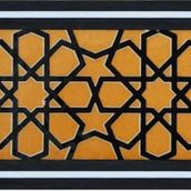 Armada Çini KS-72 10x20 cm Sarı Türkmen Yıldızı Çini Karo Bordür