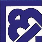 Armada Çini KSK 20K 10x10 cm Kobalt Zincir Desen Çini Bordür Köşe