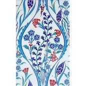 Armada Çini Sp 419 Mavi Beyaz Renk Kütahya İznik Çini 25x40 cm Karo