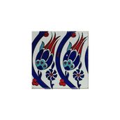 Armada Çini SP 77 20x20 cm Kütahya Çinisi İznik Lale Desen Çini Karo