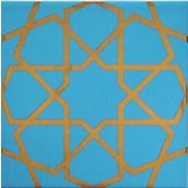 Armada Çini SP 89 20x20 cm Turkuaz Metalik Kütahya Çini Karo