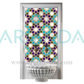 Armada Çini SP 99 20x20 cm Geometrik Tunus Desenli Kütahya Çinisi