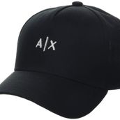 Armani Exchange Erkek beyzbol şapkası beyzbol şapkası, siyah, tek beden, Siyah, Einheitsgröße