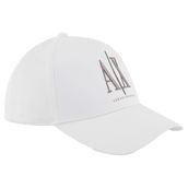 Armani Exchange Erkekler Icon Logo Şapka, Kırık beyaz, Tek Beden