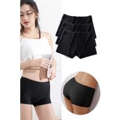 Armin Loretta 3 Adet Kadın Dikişsiz Görünmez İz Yapmaz Mini Siyah Şort Boxer