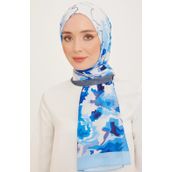 Armine 10001-12 Mavi-Gri Trend Şal
