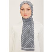 Armine 5761-06 Trend Defne Gri Beyaz Şal