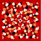 Armine 6083-10 Soft Kırmızı Desenli Eşarp