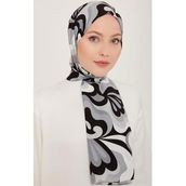 Armine 6348-2-02 Siyah Beyaz Şal
