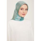 Armine 9104-84 Soft Yeşil Geçişli Monogram Desen Tivil İpek Eşarp