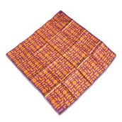 Armine 9174-36 Mor Turuncu Geometrik Desen Sura İpek Eşarp