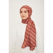 Armine SYR25108 Trend Pure Lina Kiremit Renk Zincir Desen Kadın Şal
