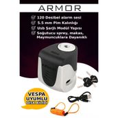 Armor 605MVA 5.5mm 120Db Alarmlı ve Usb Şarjlı Motosiklet Disk Kilidi (Tüm Vespa Modelleriyle Uyumludur)