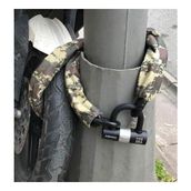 Armor 714 Military Serisi Çelik Zincir 1.80 mt 14 mm U Motosiklet Kilidi - Antrasit - Option-1