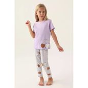 Arnetta 2884 Lila Kısa Kol Kız Çocuk Pijama Takımı
