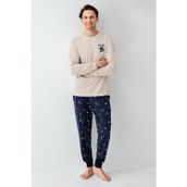 Arnetta Erkek Amazing %100 Pamuk 4 Mevsim Baba-Oğul Uzun Kollu Pijama Takım