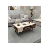 Arnetti Aren Orta Sehpa Modern Salon Sehpası, Ceviz Bej - Aren