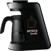 Arnica Köpüklü Eko Otomatik Türk Kahve Makinesi 1000 ml Siyah Tasarım ile 4 Fincan Kapasite