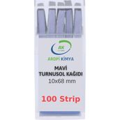 Aropi Mavi 100 Test Stripi 10x68 mm Turnusol Kağıdı