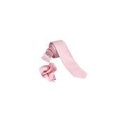 ars magic box Özel Kumaş ve Dokuma Tarzı Kuş Gözülü İtalyan Kesim Kravat ve Mendil Seti, 5.5 cm Eninde, 87 Renk Seçeneği (açık pembe)