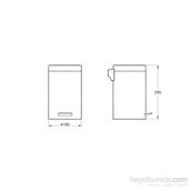 Artema A44055 Arkitekta 5 lt Çelik Çöp Kovası