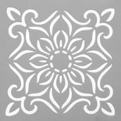 Artikel ST-551 Karo 43 Stencil Tasarımı 30x30 cm Kanvas Tablo