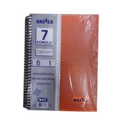 Artlantis 7 Konulu 210 Yaprak 6 Kareli + 1 Çizgili Plastik Kapak Seperatörlü Turuncu Spiralli Defter