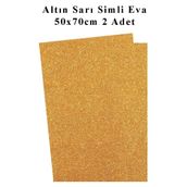 Artlantis Altın Sarı Gold Simli Eva 50x70 cm 2 Adet Simli Eva Süngeri Okul Kreş Anasınıfı Elişi Etkinlikleri