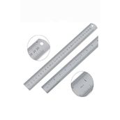 Artlantis Çelik Cetvel 30 cm İnç Ölçülü 1 Adet Paslanmaz Çelik Metal Çetvel 30 Santimetre