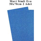 Artlantis Mavi Simli Eva 50X70 cm 2 Adet Simli Eva Süngeri Okul Kreş Anasınıfı Elişi Etkinlikleri - Standart - 50x70cm