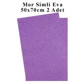 Artlantis Mor Simli Eva 50x70 cm 2 Adet Simli Eva Süngeri Okul Kreş Anasınıfı Elişi Etkinlikleri