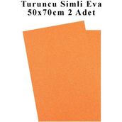 Artlantis Turuncu Simli Eva 50X70 cm 2 Adet Simli Eva Süngeri Okul Kreş Anasınıfı Elişi Etkinlikleri - Standart - 50x70cm