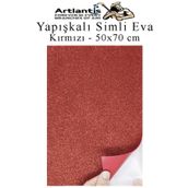 Artlantis Yapışkanlı Simli Eva 50x70 cm 1 Adet Simli Yapışkanlı Eva Süngeri Okul Kreş Anasınıfı Elişi Etkinlik