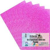 Artlantis Yapışkanlı Simli Eva Pembe A4 20x30 5 Adet 1 Paket Hobi Okul Öncesi Kreş Anasınıfı Eva Yapışkanlı Simli 20*30