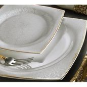 Aryıldız 31018 Bone Square Porselen 60 Parça Yemek Takımı