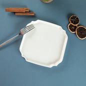 Aryıldız Lunar Kare Servis Tabağı 18 cm - Beyaz