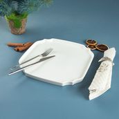 Aryıldız Lunar Kare Servis Tabağı 27 cm - Beyaz - 1